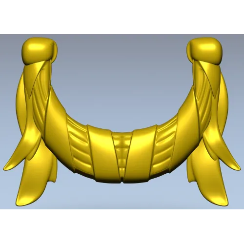 Laurel Ribbon Swag - high-detail STL 3D model for CNC