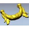 Laurel Ribbon Swag - high-detail STL 3D model for CNC