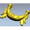 Laurel Ribbon Swag - high-detail STL 3D model for CNC