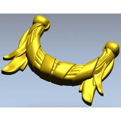 Laurel Ribbon Swag - high-detail STL 3D model for CNC