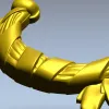 Laurel Ribbon Swag - high-detail STL 3D model for CNC