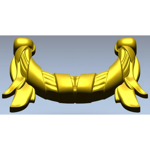 Laurel Ribbon Swag - high-detail STL 3D model for CNC
