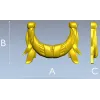 Laurel Ribbon Swag - high-detail STL 3D model for CNC