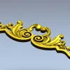 Орнаментальная накладка в стиле рококо - STL для ЧПУ