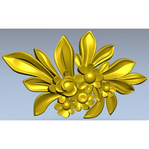 High-relief Floral Applique STL for CNC Milling
