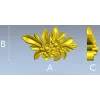 High-relief Floral Applique STL for CNC Milling