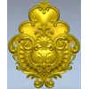 Орнаментальный картуш в стиле рококо - 3D модель STL для ЧПУ