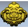Орнаментальный картуш в стиле рококо - 3D модель STL для ЧПУ