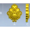 Орнаментальный картуш в стиле рококо - 3D модель STL для ЧПУ