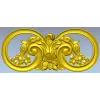 Дуэтный цветочный картуш - 3D модель STL для ЧПУ