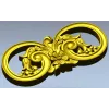 Дуэтный цветочный картуш - 3D модель STL для ЧПУ