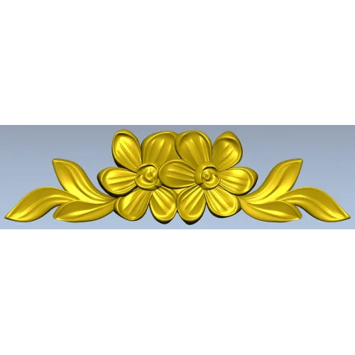 Floral Applique STL for CNC Milling