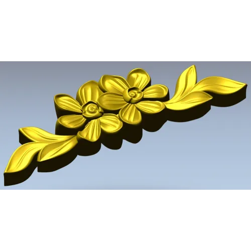 Floral Applique STL for CNC Milling