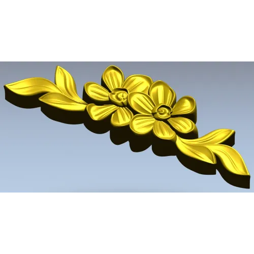 Floral Applique STL for CNC Milling