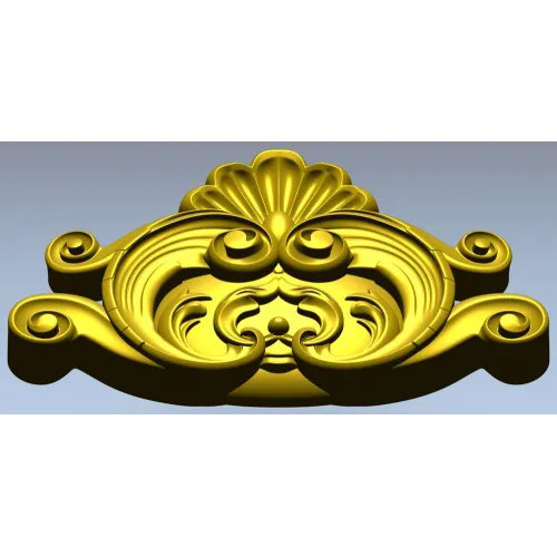 Rococo Shell Cartouche STL for CNC