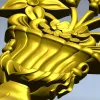 Резной вазон с цветочной композицией - STL для ЧПУ
