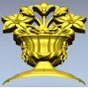 Резной вазон с цветочной композицией - STL для ЧПУ