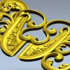 Rococo Floral Cartouche 3D model STL for CNC
