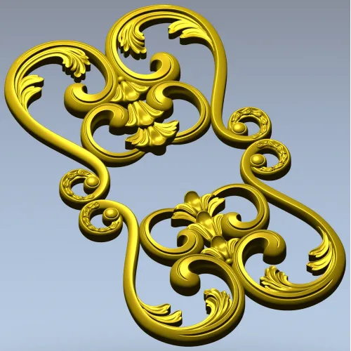 Рокайльный вертикальный декор - 3D модель STL для ЧПУ