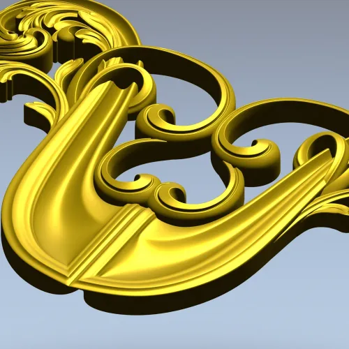 Акантовый картуш - 3D модель STL для ЧПУ