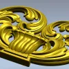 Вазон-акантовый картуш - stl модель для ЧПУ