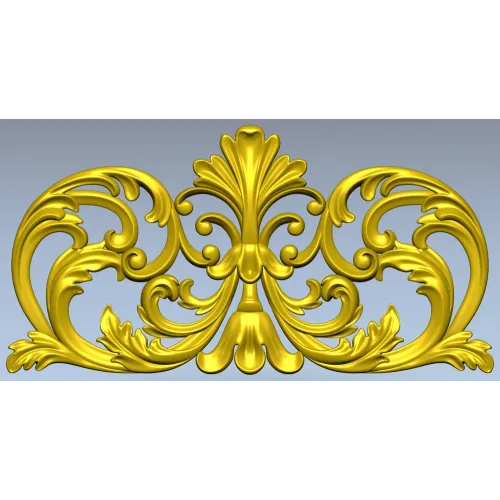 Royal Acanthus Cartouche - STL 3D model for CNC