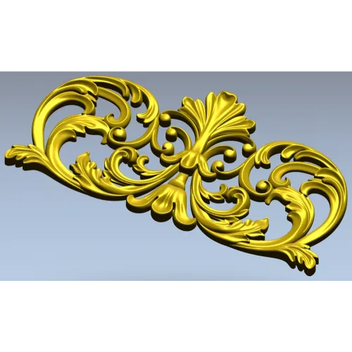 Royal Acanthus Cartouche - STL 3D model for CNC