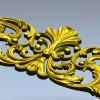 Royal Acanthus Cartouche - STL 3D model for CNC