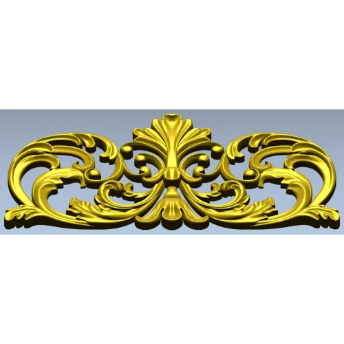 Royal Acanthus Cartouche - STL 3D model for CNC
