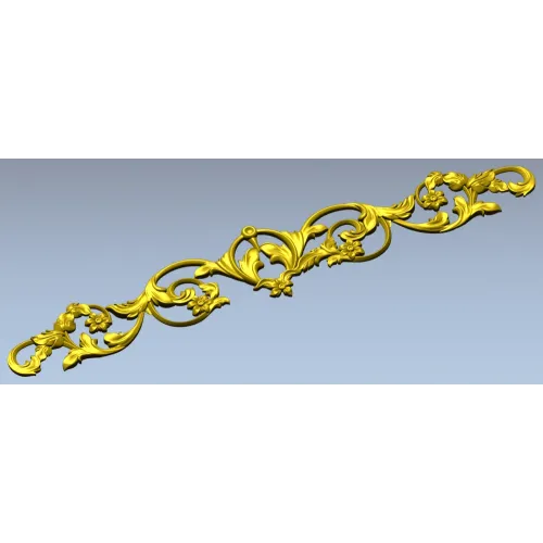 Декоративный картуш в стиле акант - 3D модель STL для ЧПУ