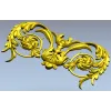Rococo Floral Cartouche STL for CNC