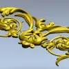 Rococo Floral Cartouche STL for CNC