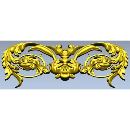 Rococo Floral Cartouche STL for CNC