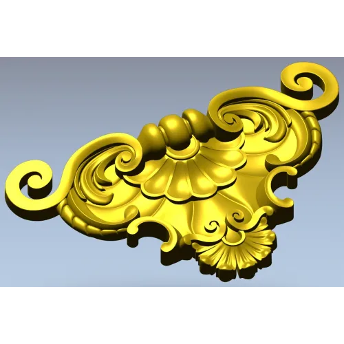 Baroque Shell Cartouche STL