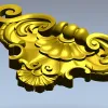 Baroque Shell Cartouche STL