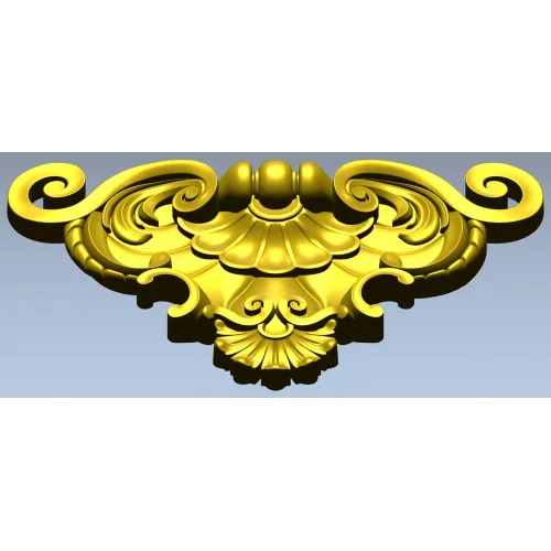 Baroque Shell Cartouche STL