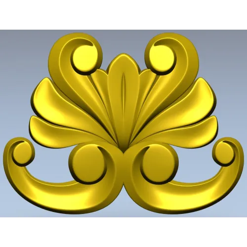 Baroque Acanthus Applique STL for CNC Milling