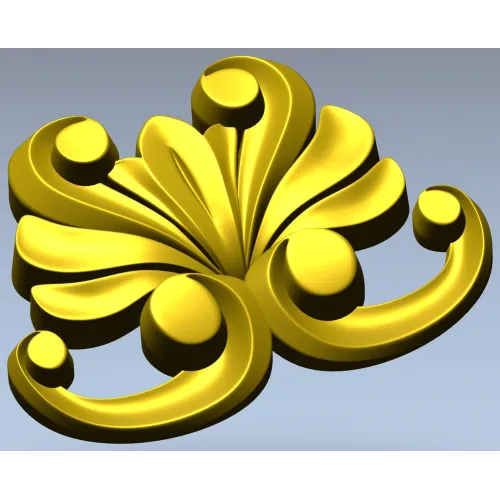Baroque Acanthus Applique STL for CNC Milling