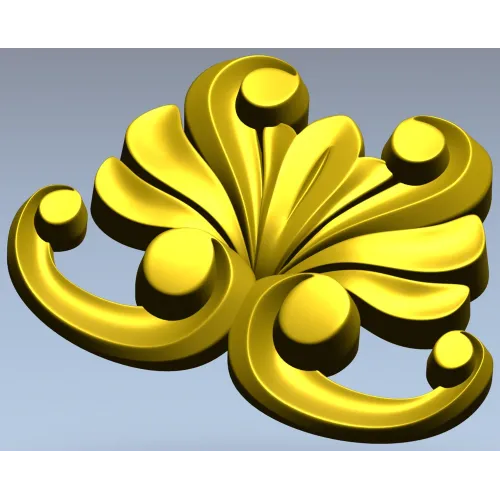 Baroque Acanthus Applique STL for CNC Milling
