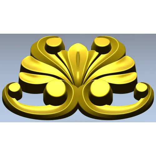 Baroque Acanthus Applique STL for CNC Milling