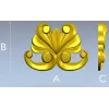 Baroque Acanthus Applique STL for CNC Milling
