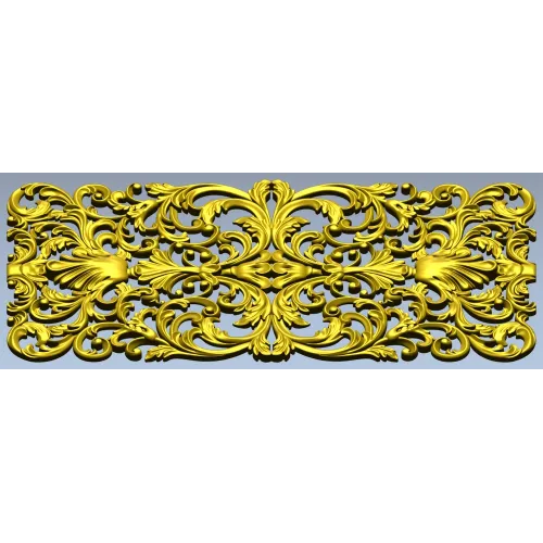 Acanthus Filigree Ornamental Panel - STL 3D Model for CNC