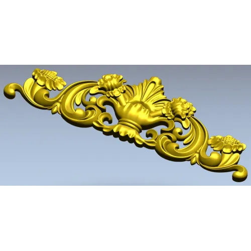 Baroque Acanthus Cartouche - 3D STL for CNC
