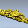 Baroque Acanthus Cartouche - 3D STL for CNC