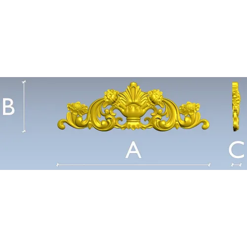 Baroque Acanthus Cartouche - 3D STL for CNC