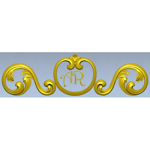 Regal Ribbon Cartouche - STL 3D model for CNC