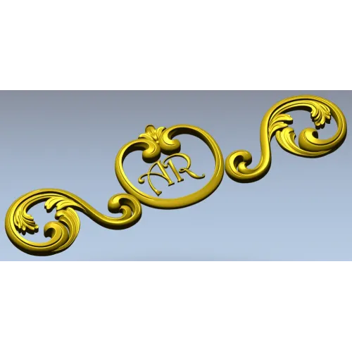 Regal Ribbon Cartouche - STL 3D model for CNC
