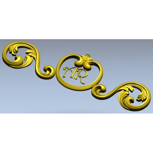 Regal Ribbon Cartouche - STL 3D model for CNC