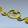 Regal Ribbon Cartouche - STL 3D model for CNC