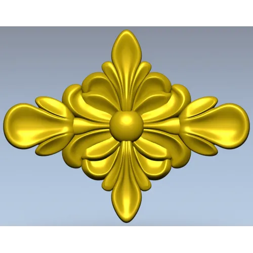 Floral Diamond Rosette - 3D STL Model for CNC